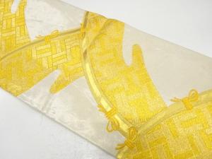 光悦垣模様織り出し　袋帯